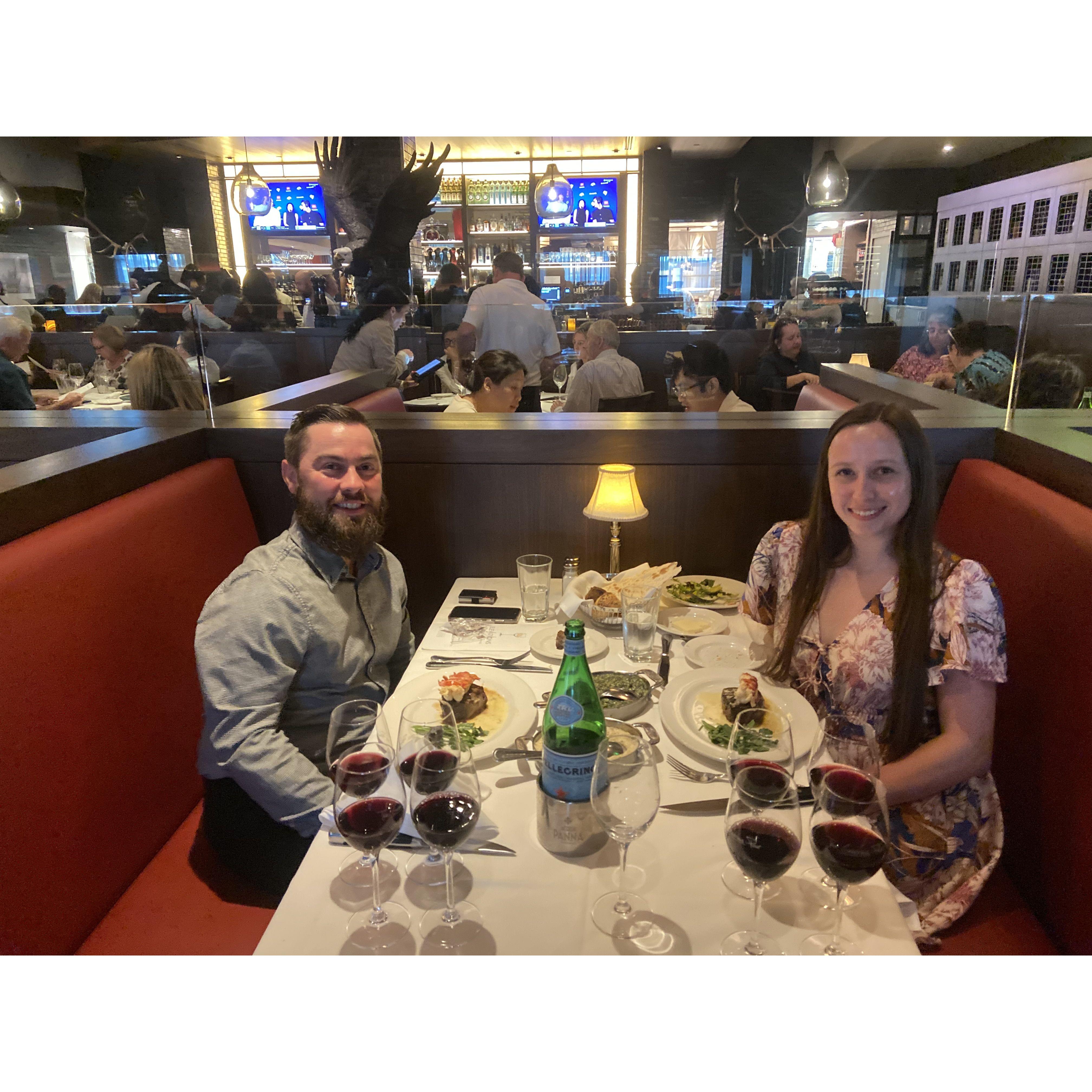 Our latest anniversary dinner at the Capital Grille