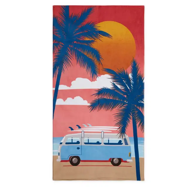 Destination Summer Sunset Surf Beach Towel