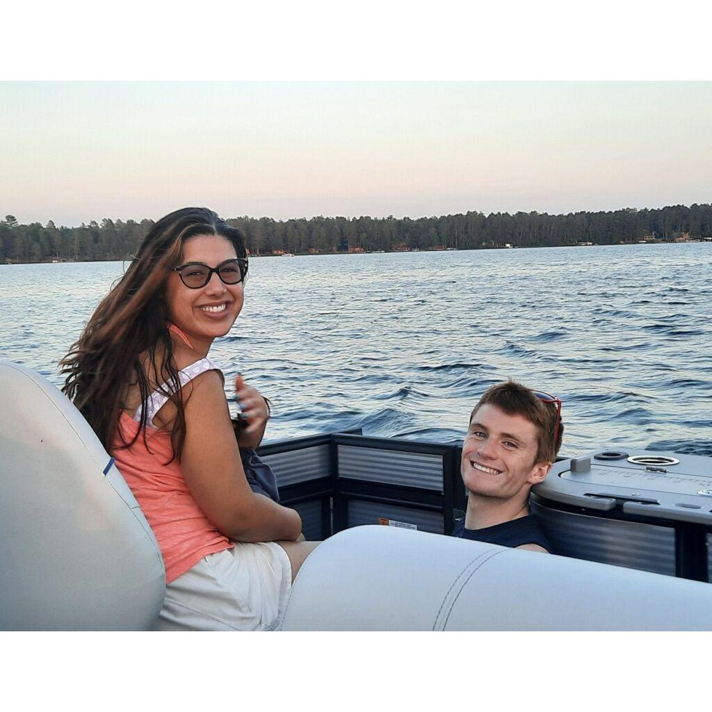 (July 2022) On the pontoon in Lake Ada, MN ๐ค