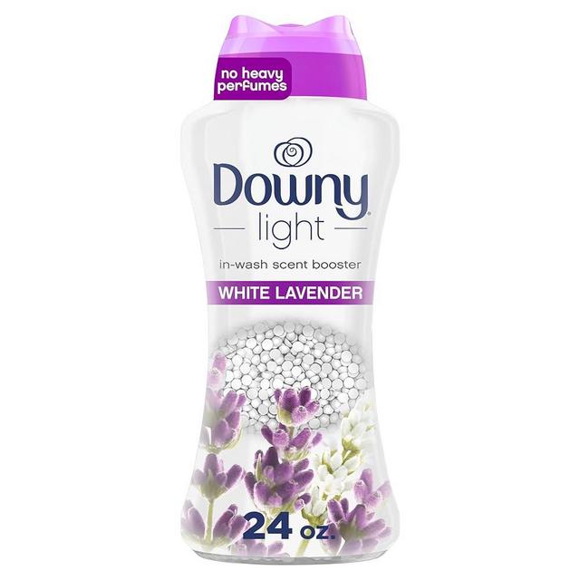 Downy Light Laundry Scent Booster Beads for Washer, White Lavender, 24 oz, with No Heavy Perfumes