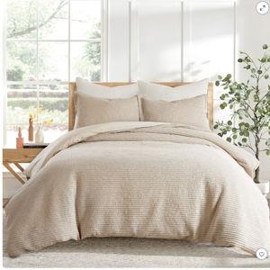 Cloud Waffle Comforter Set - Levtex Home - Taupe