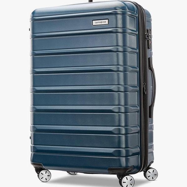 Samsonite Omni 2 Hardside Expandable Spinner Wheel Luggage, Checked Medium 24 in, Nova Teal