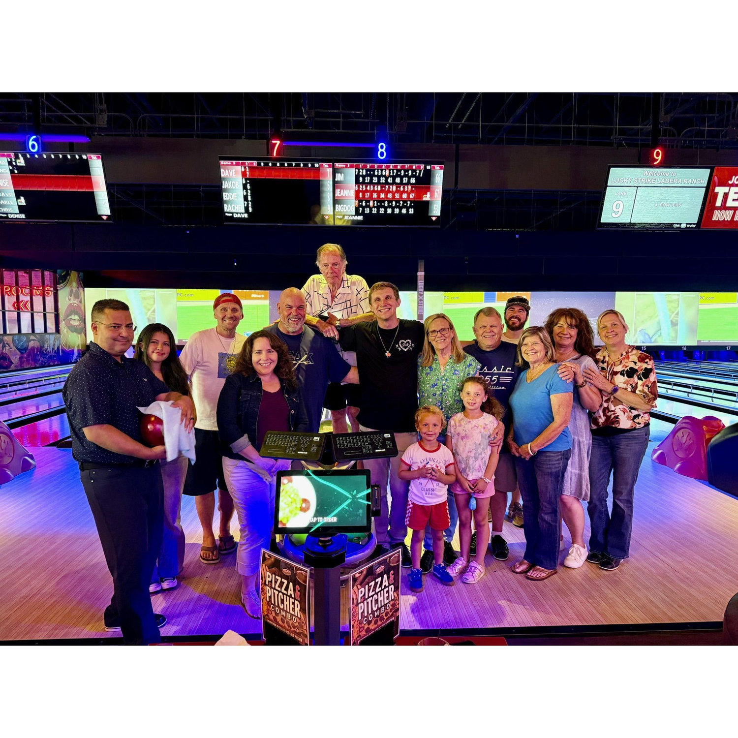 Jim's classic birthday bowling party August 2025