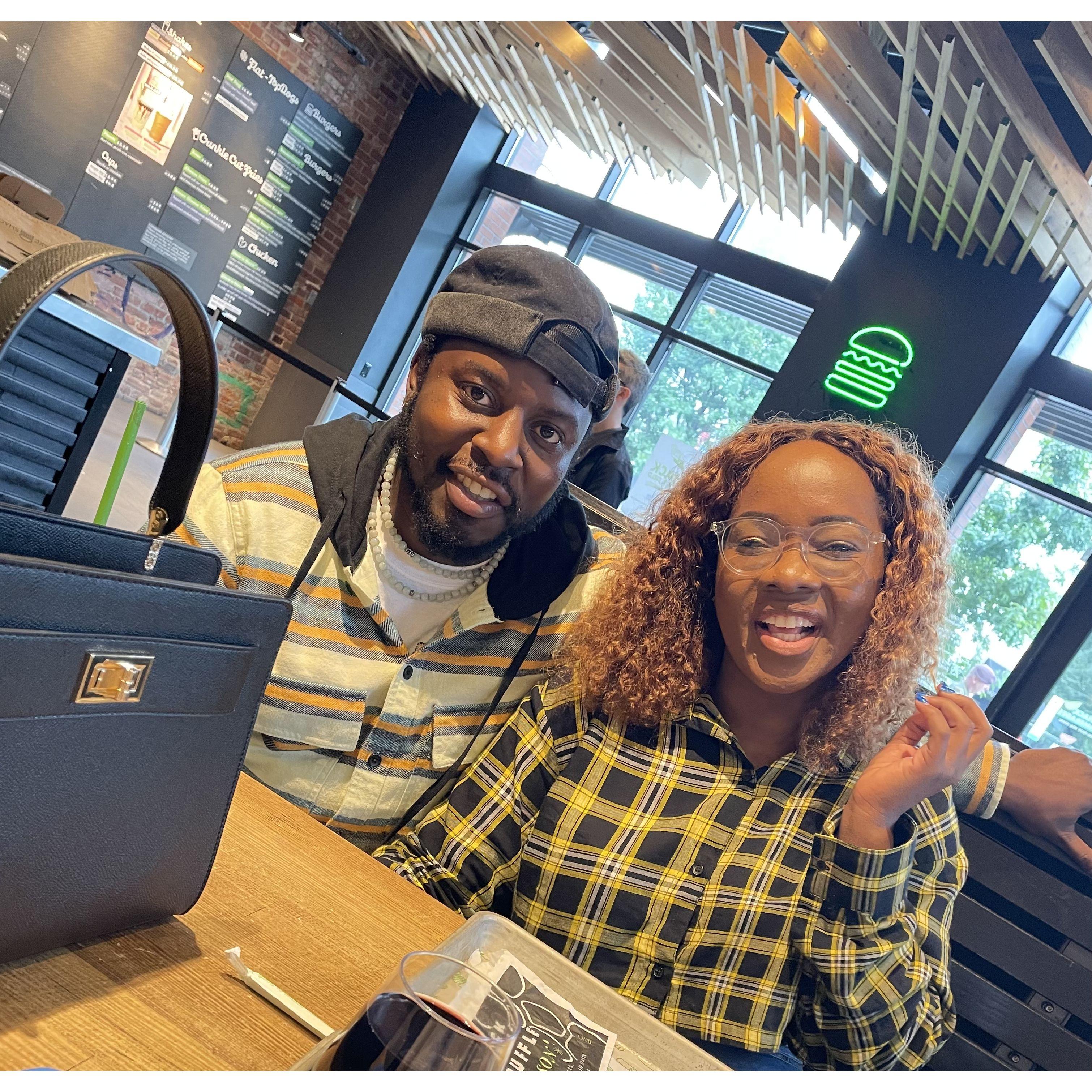This was the very first picture we had ever taken together, it was taken by my sister Helena, this was also the first time my sister and Omar met.