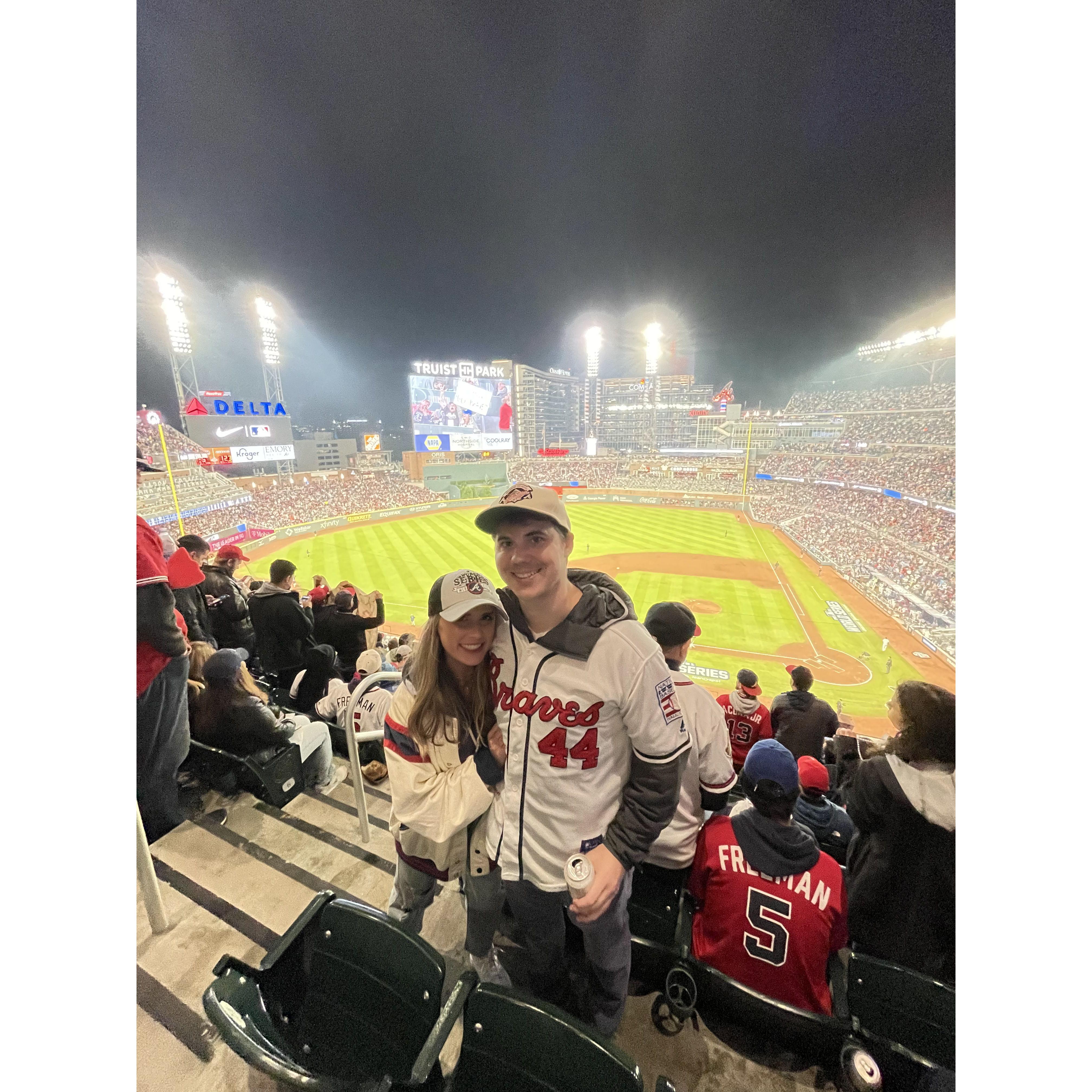 October 2021: Halloween at World Series playoff game. Go Braves!