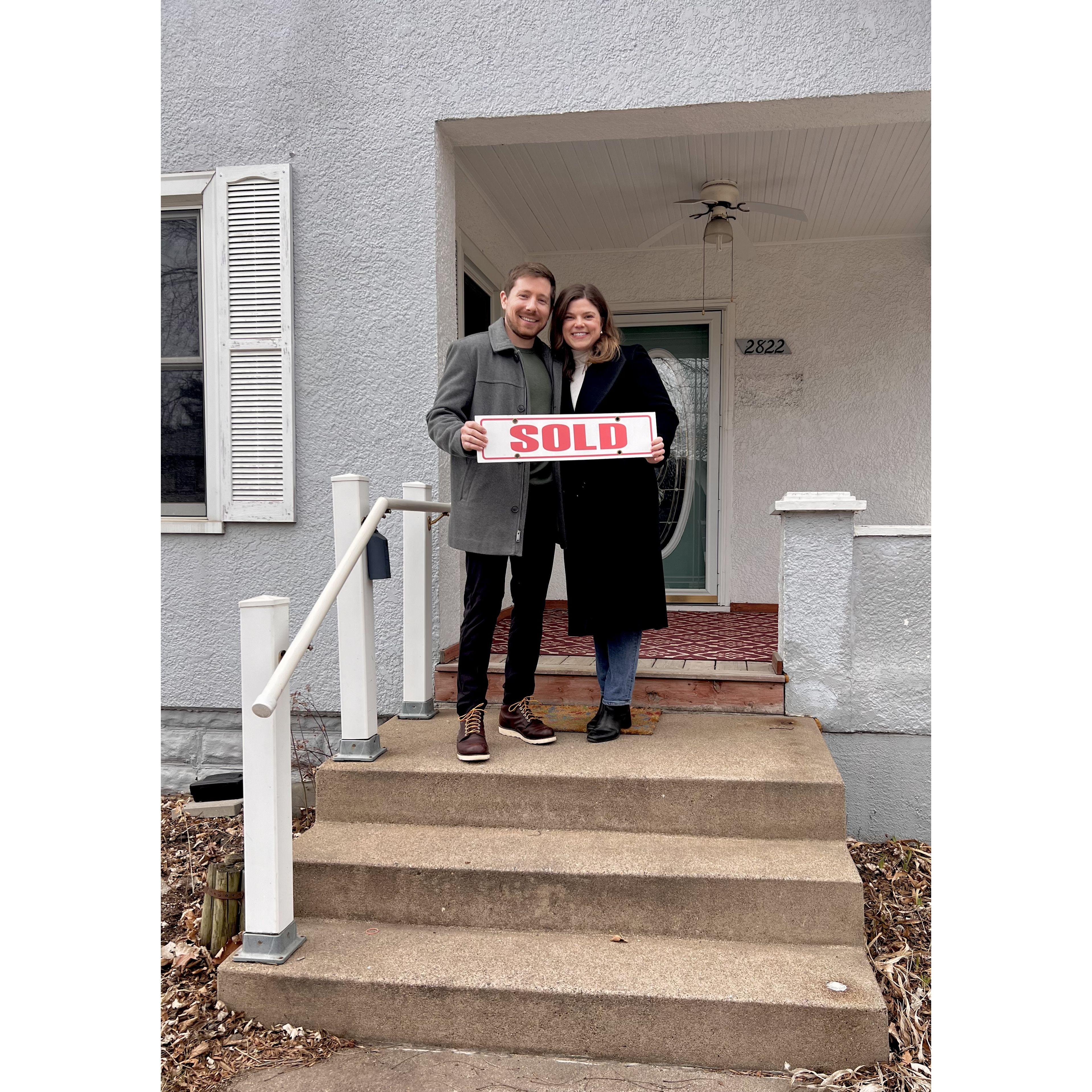 Our first home together!