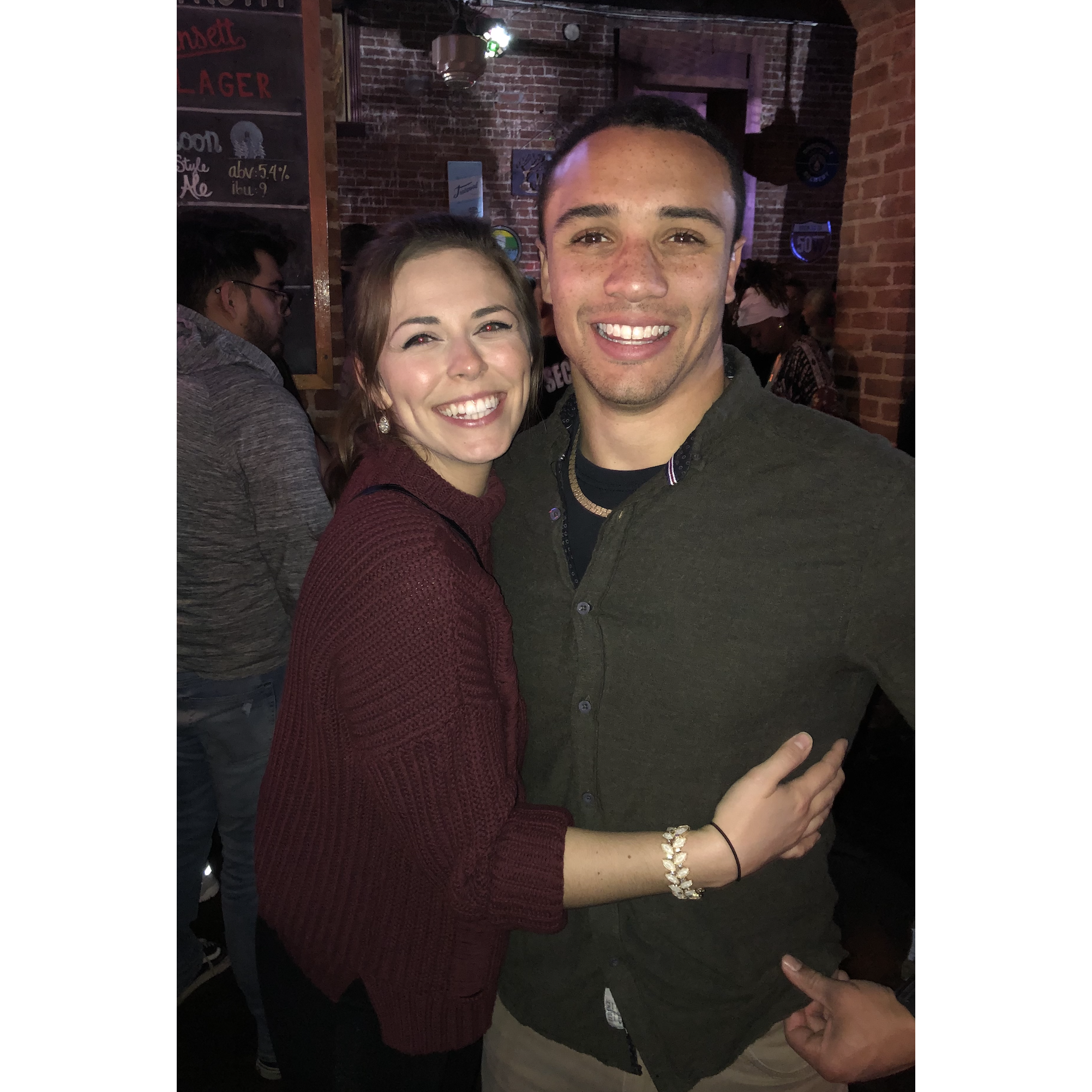 Our first night out together as a couple!