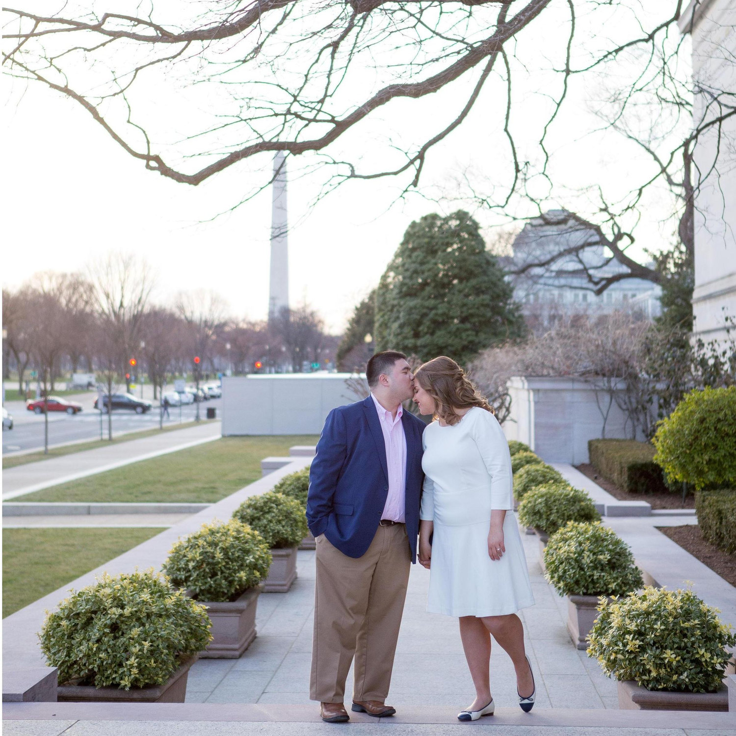 Engagement pictures at the National Gallery of Art, February 2020. (Kate Grace Photography)