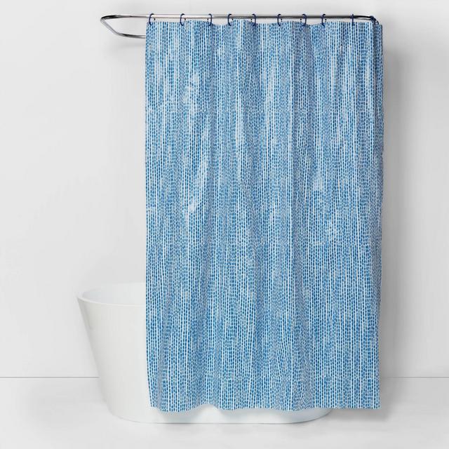 Dashed PEVA Shower Curtain Bundle Blue - Room Essentials™