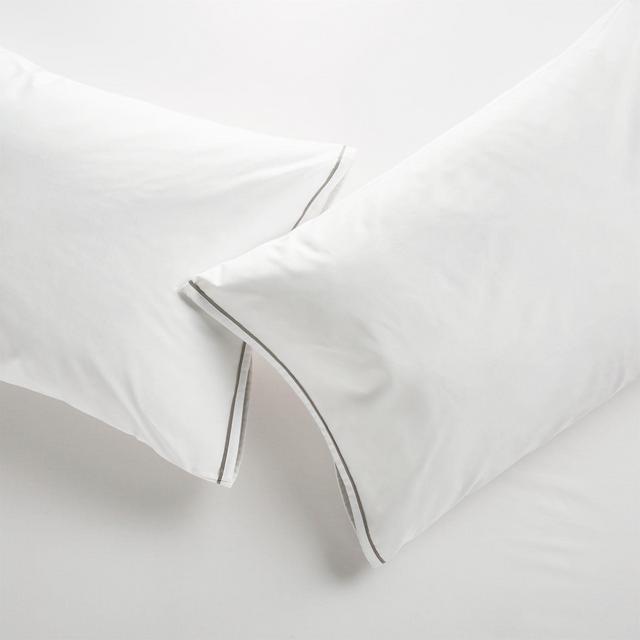 Haven Standard Grey Percale Pillowcases, Set of 2