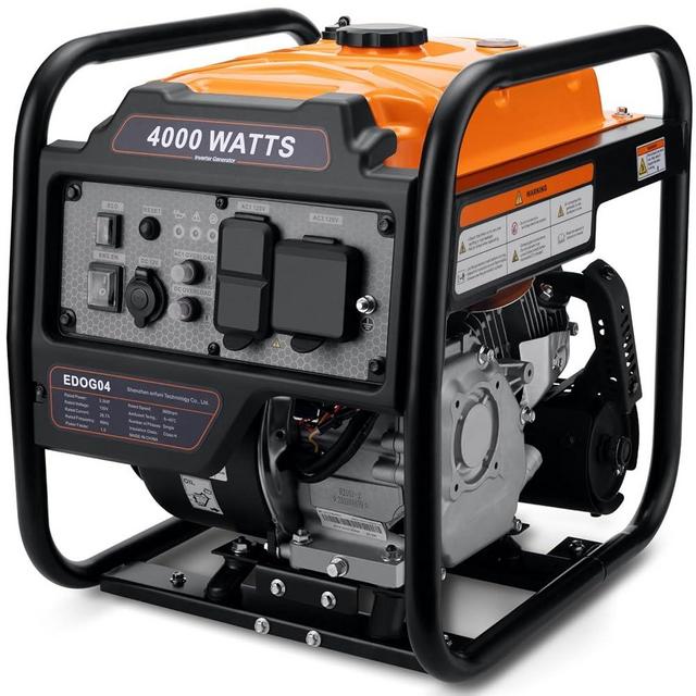 Power Equipment 4000 Watts Inverter Generator Gas Powered, Portable Open Frame Generator, with ECO Mode and Quiet Technology, RV Ready, Emergency Home Backup