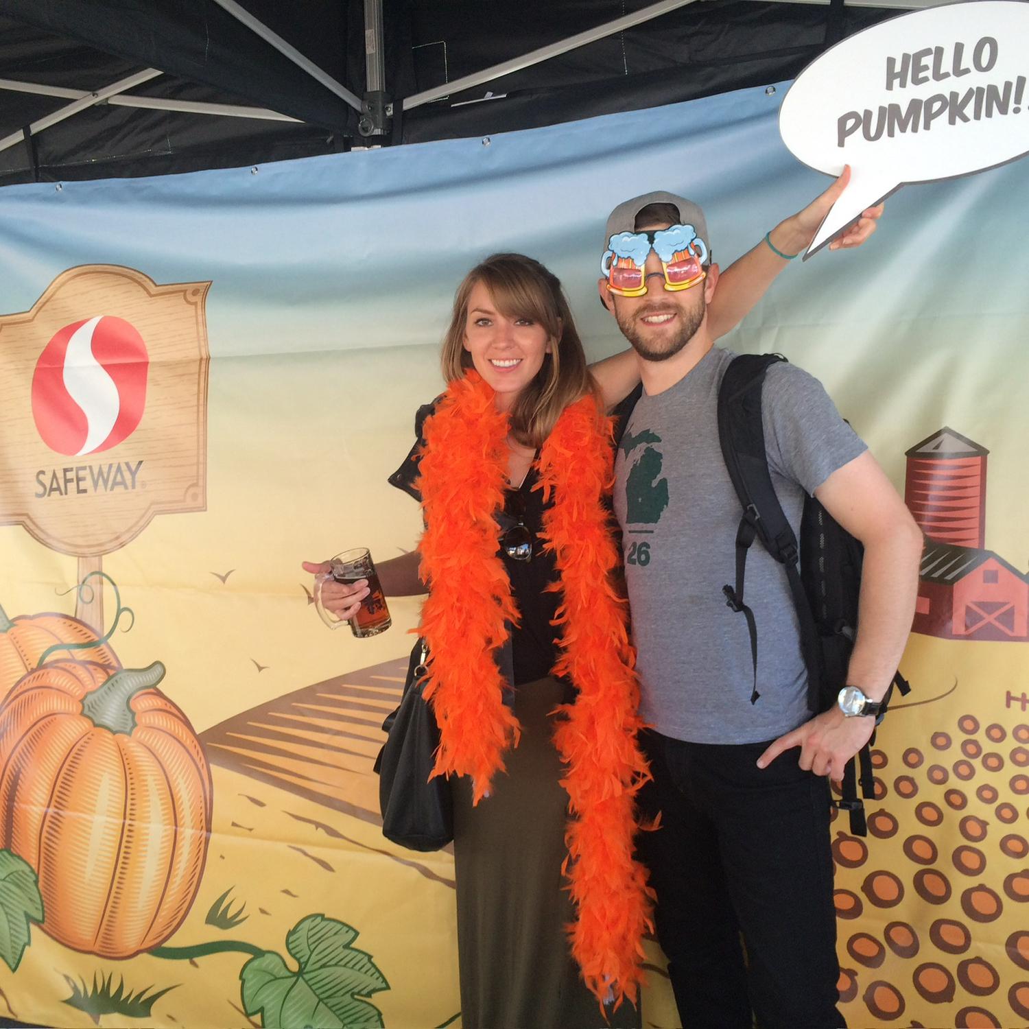 We find our mutual love of pumpkins (and beer) at Oakland’s Oaktoberfest, 2015