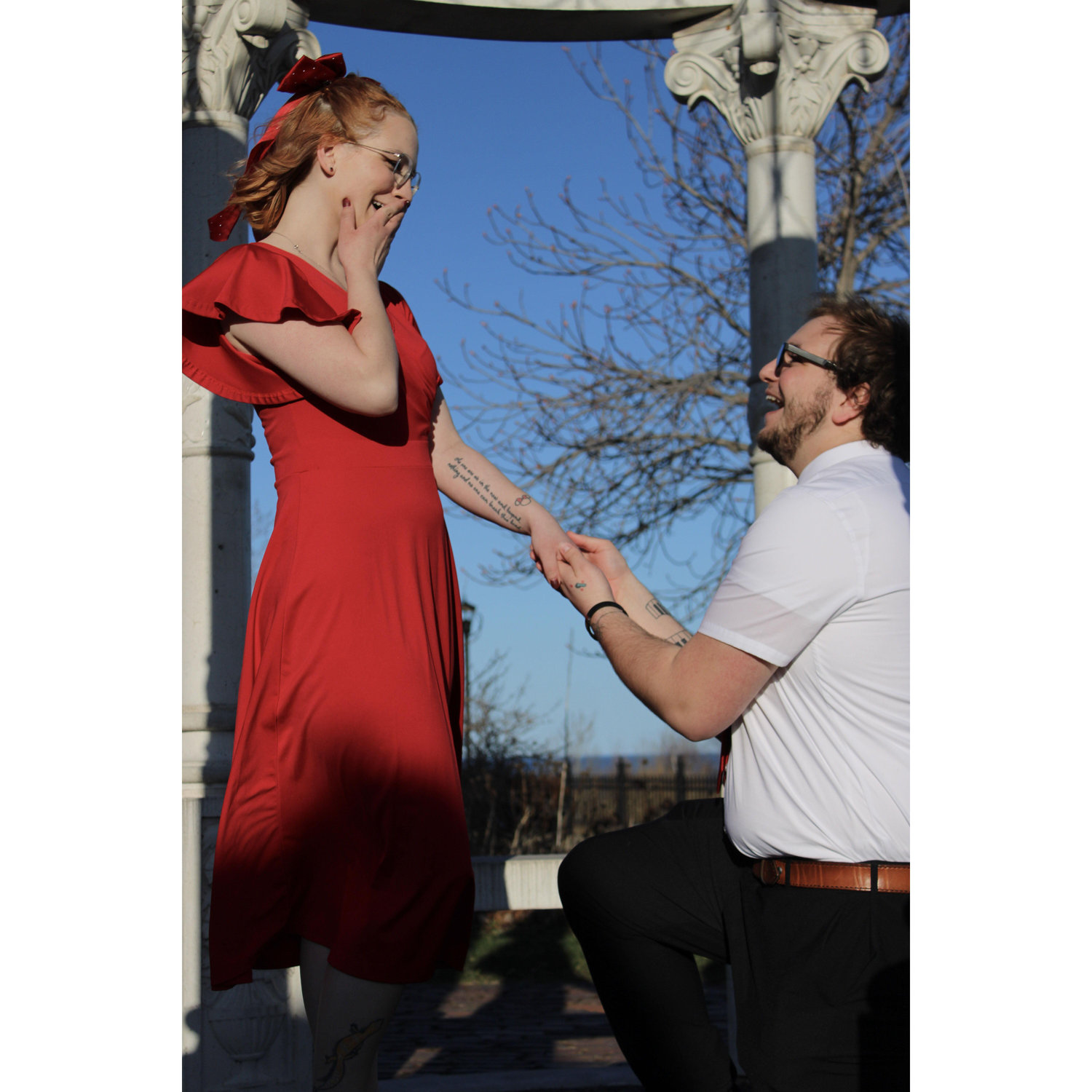 Thought we'd recreate the moment I said "yes"!