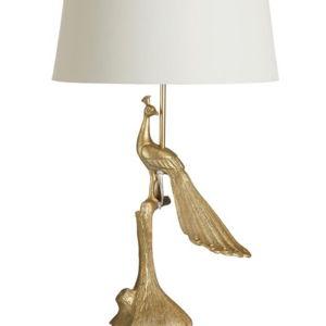 Brass Art Deco Peacock Table Lamp Base - World Market
