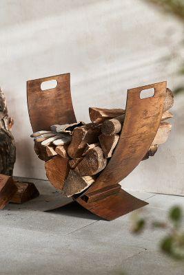 Half Round Iron Log Holder