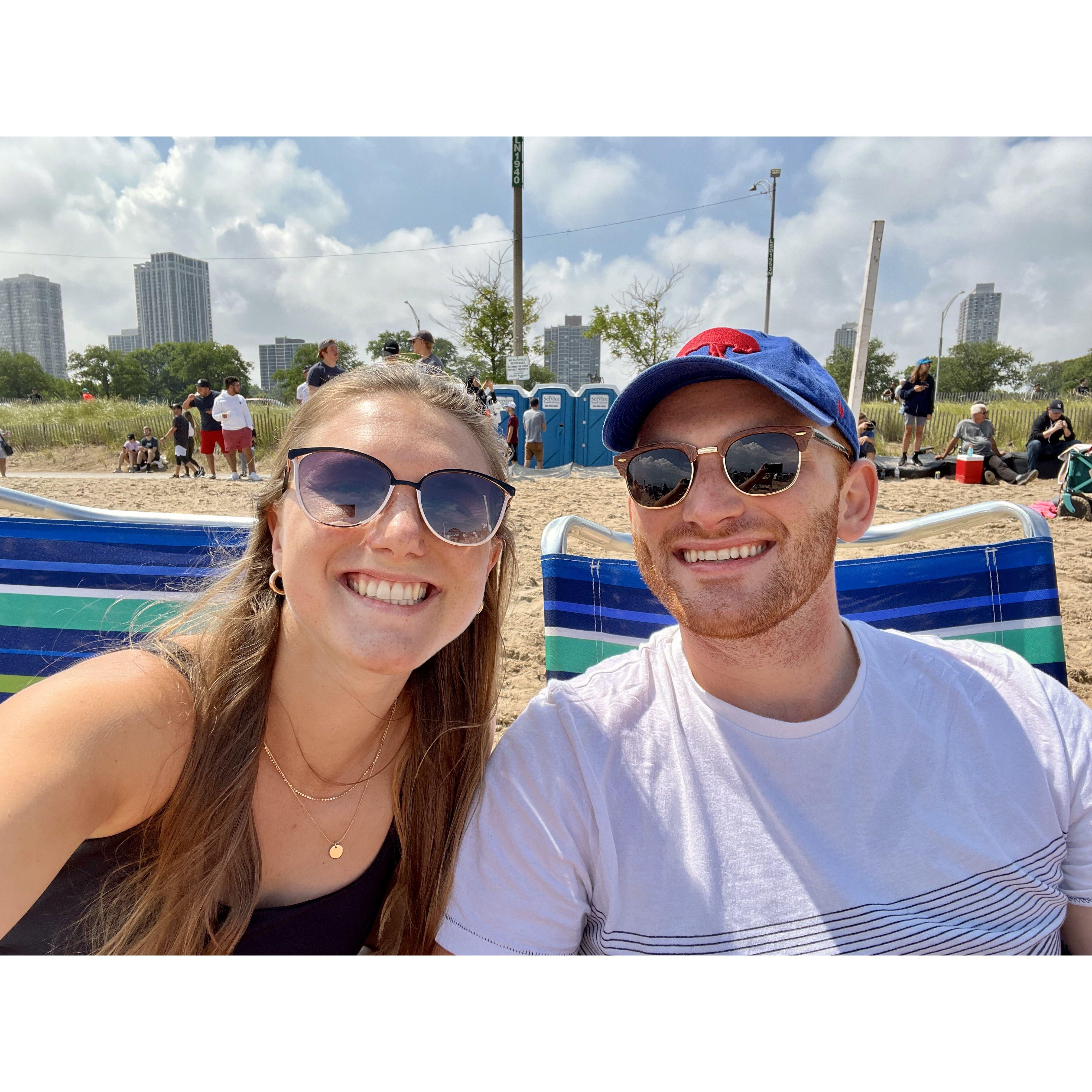 August 21st, 2022 - Watching the air show from the beach in Chicago! Big air show people!