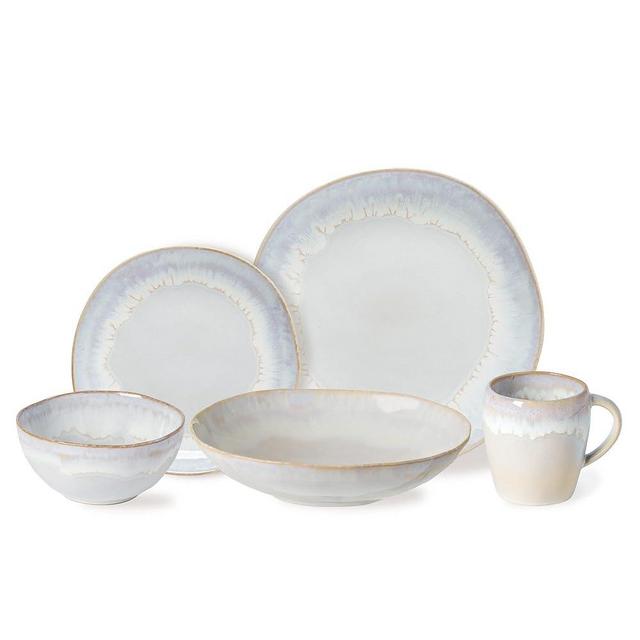 Costa Nova Ceramic Stoneware 5-Piece Place Setting Service for 1 - Brisa Collection, Sal | Microwave & Dishwasher Safe Dinnerware Set | Food Safe Glazing | Restaurant Quality Tableware