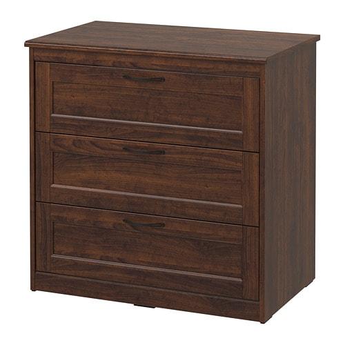 SONGESAND 3-drawer chest, white