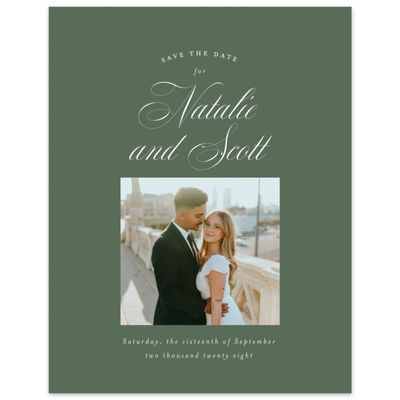 Grayed Hunter, Green Wedding Digital Save the Date - Marvis Photo
