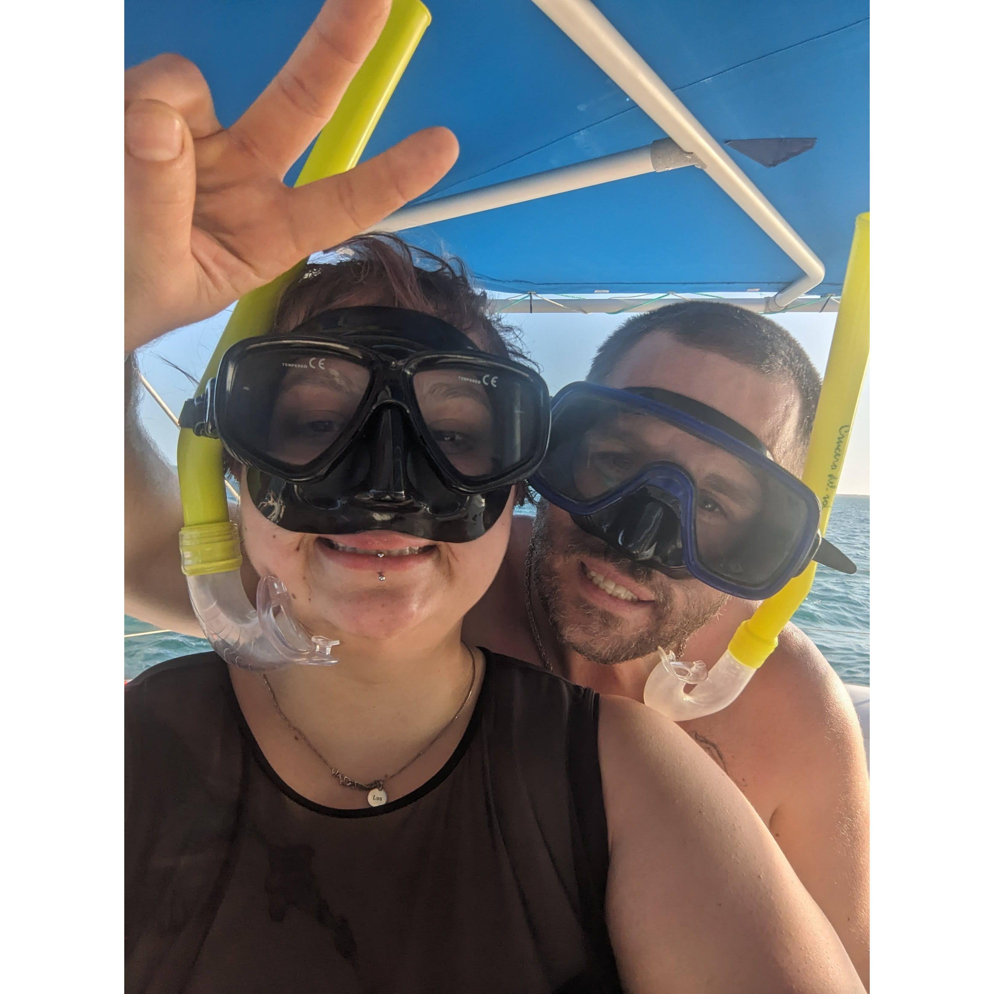 He helped me overcome my fear of fish so I could look at how beautiful the coral reef was