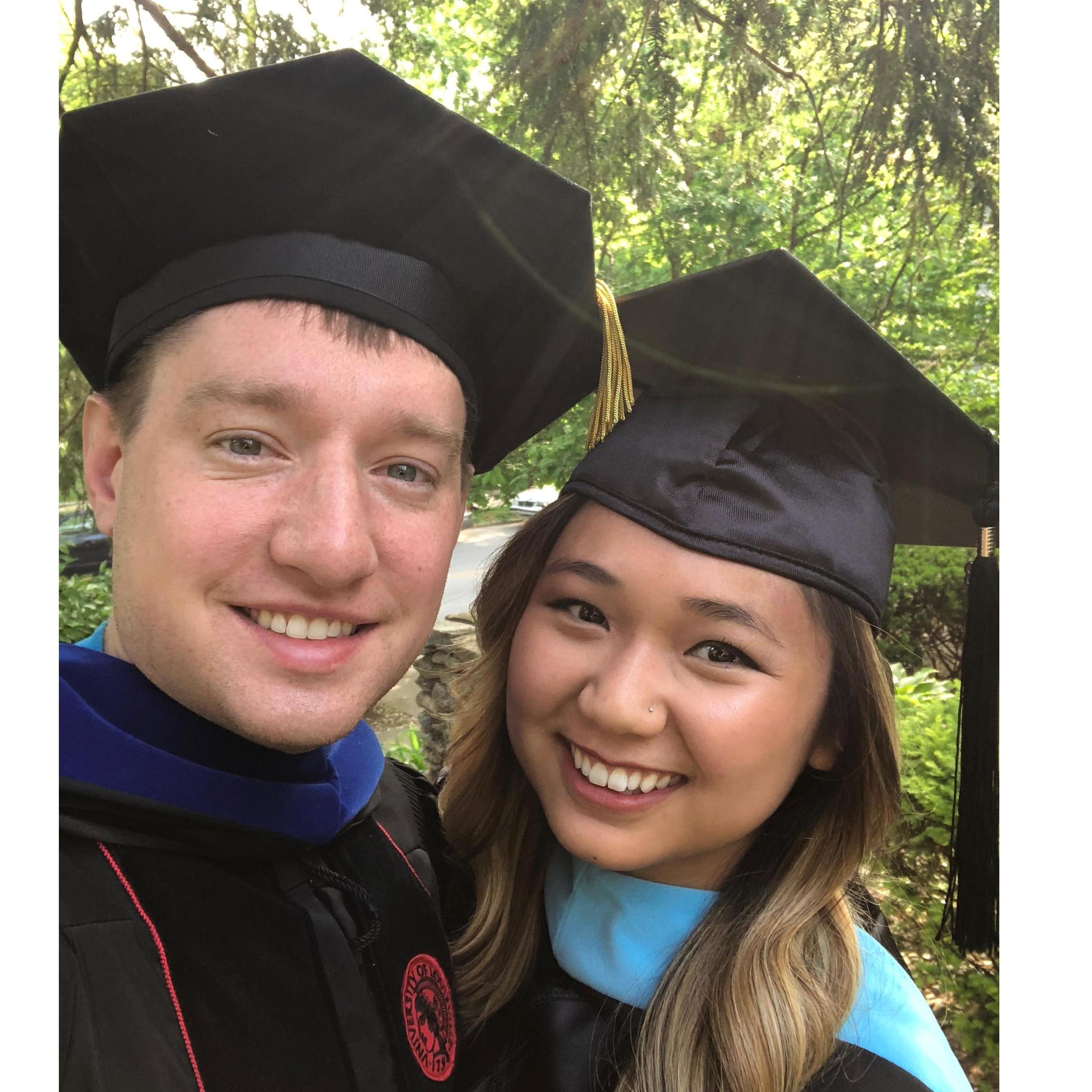 Graduating with graduate degrees!