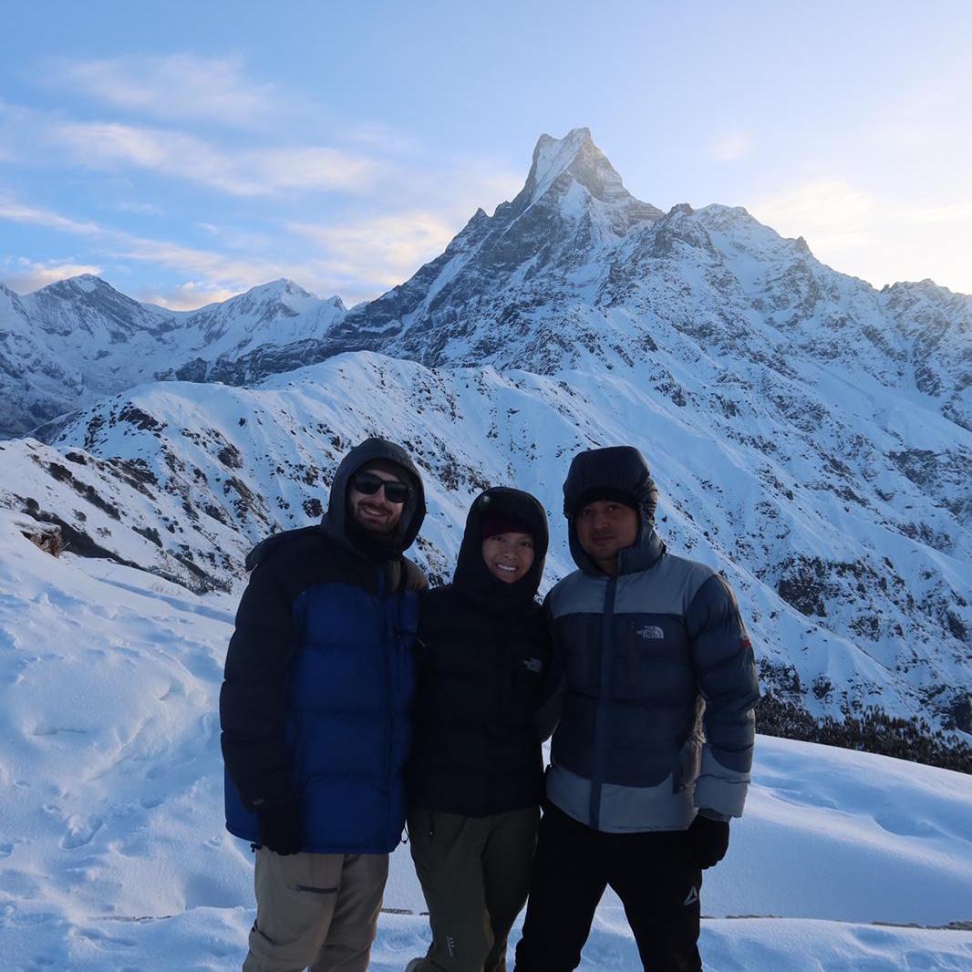 Fishtail mountain in the background