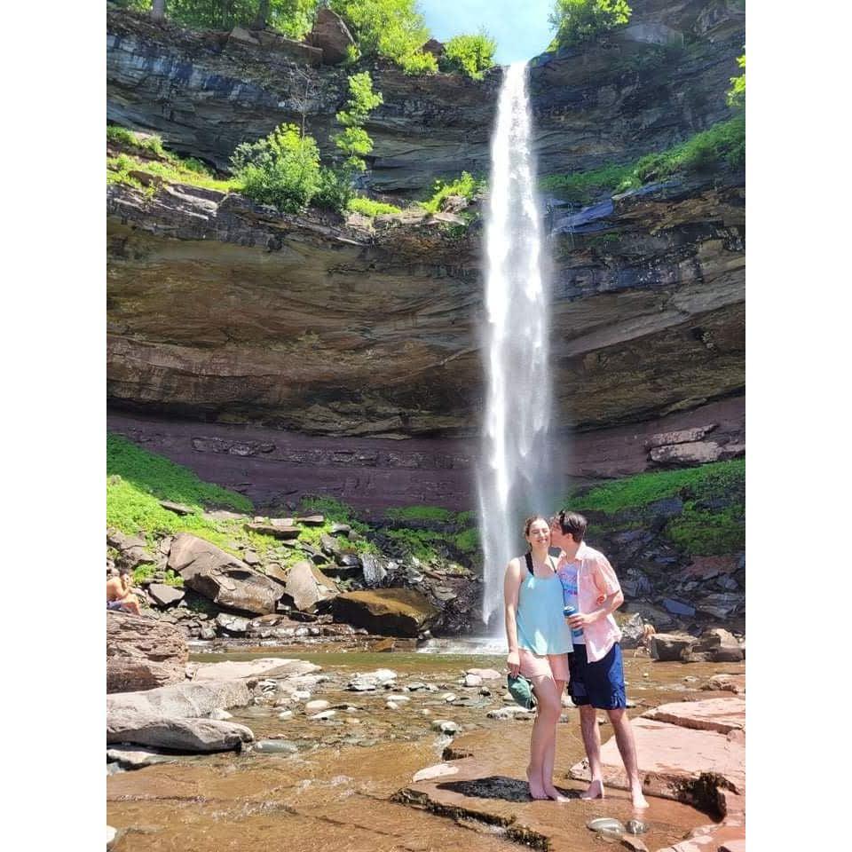 Hiked to Kaaterskill Falls in Hudson Valley during a camping trip at the Catskills!