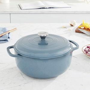 Lodge EC6D34 Enameled Dutch Oven, 6 Qt, Storm Blue