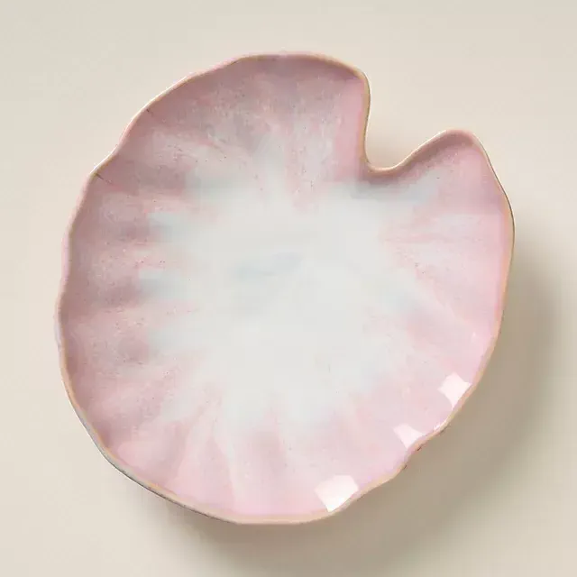Lilypad Portuguese Stoneware Canape Plate