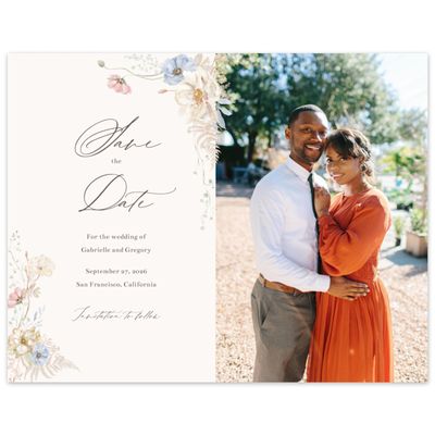 Beige Rustic Wedding Digital Save the Date - Almada Photo
