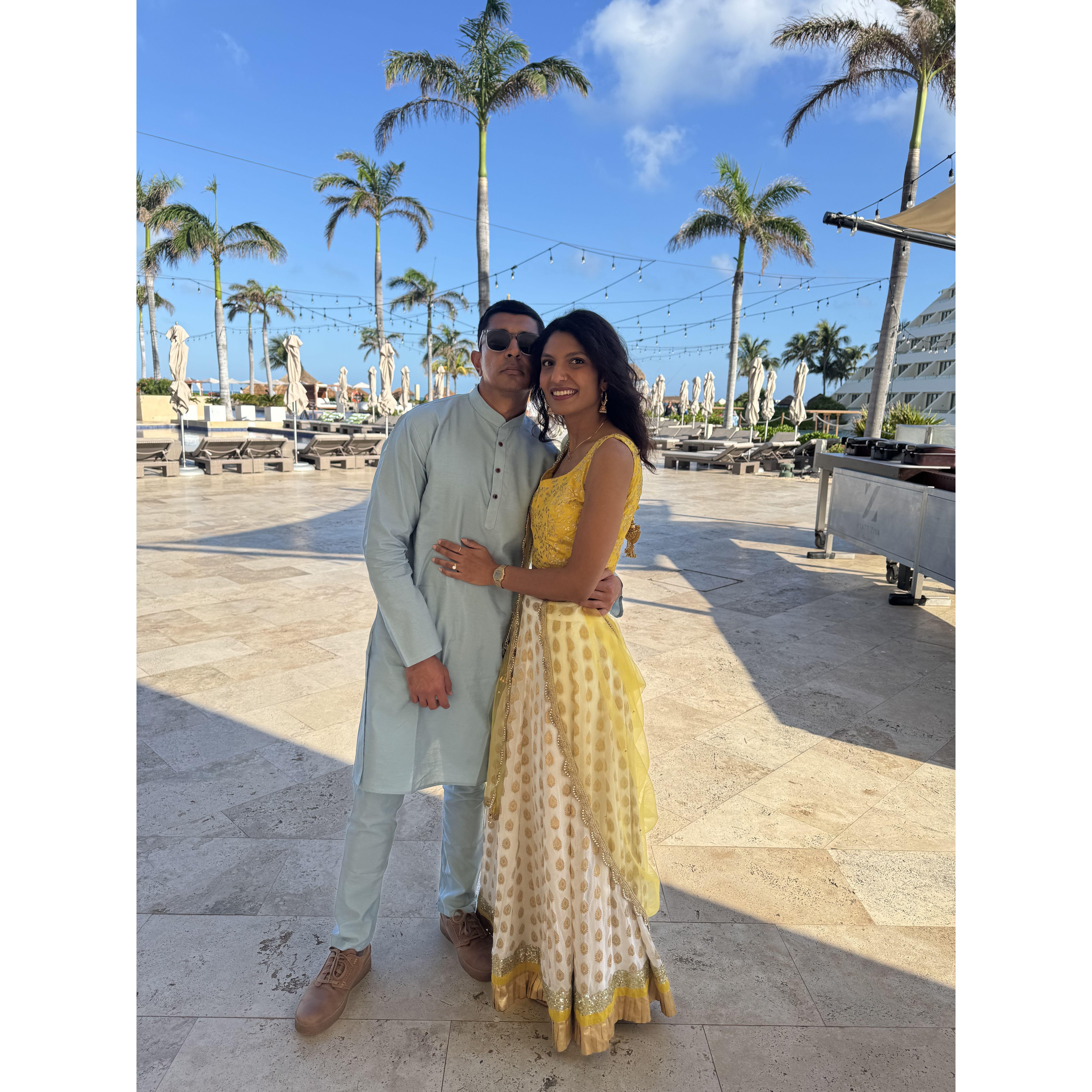 Before we got sweaty at a baraat