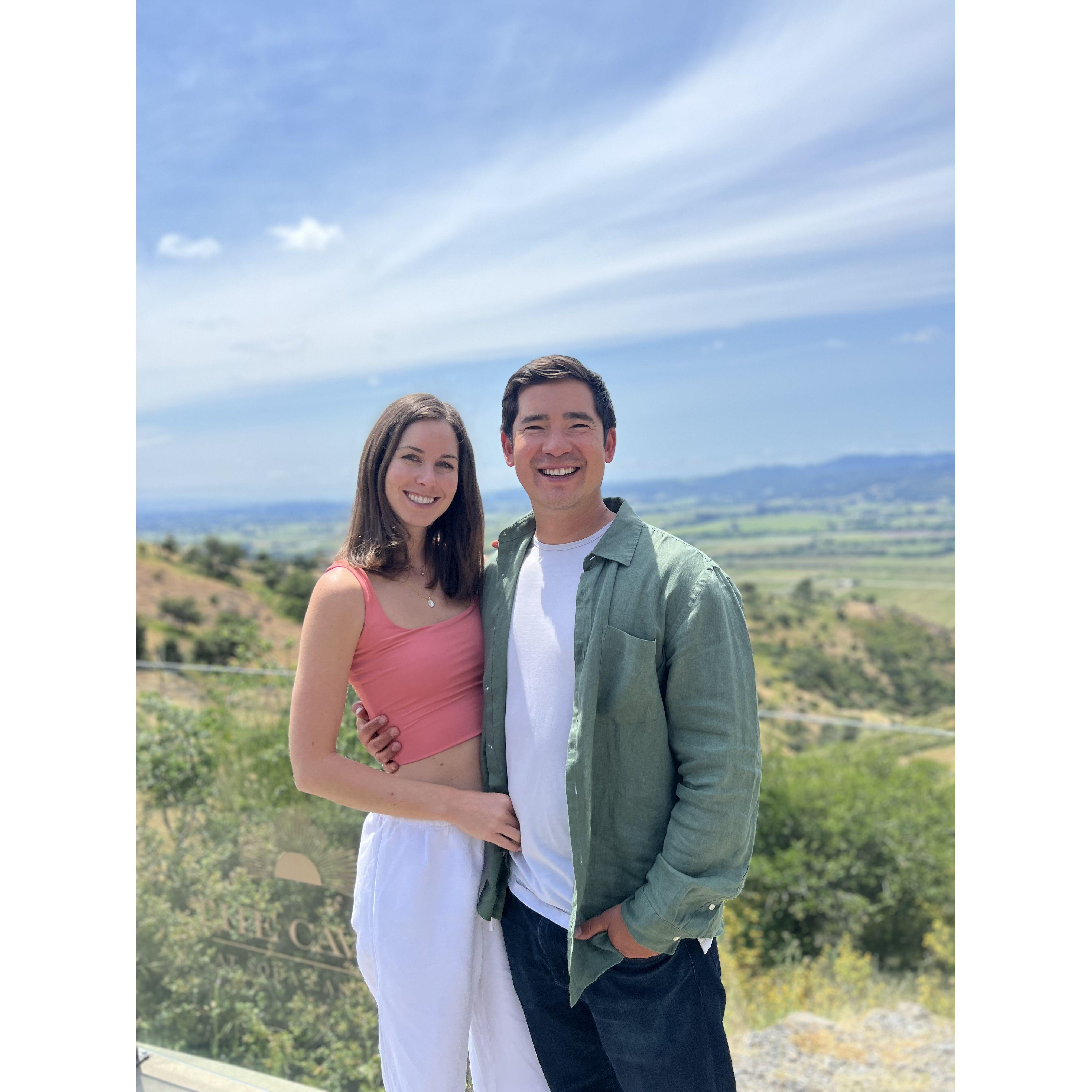 Celebrating Eric's 34th birthday in Napa with our families