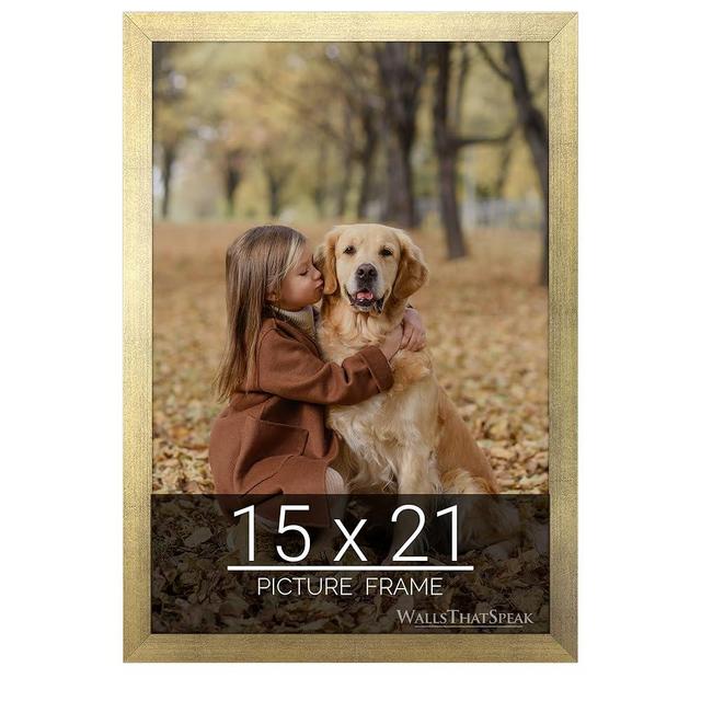 wallsthatspeak 15x21 Gold Picture Frame for Puzzles Posters Photos or Artwork
