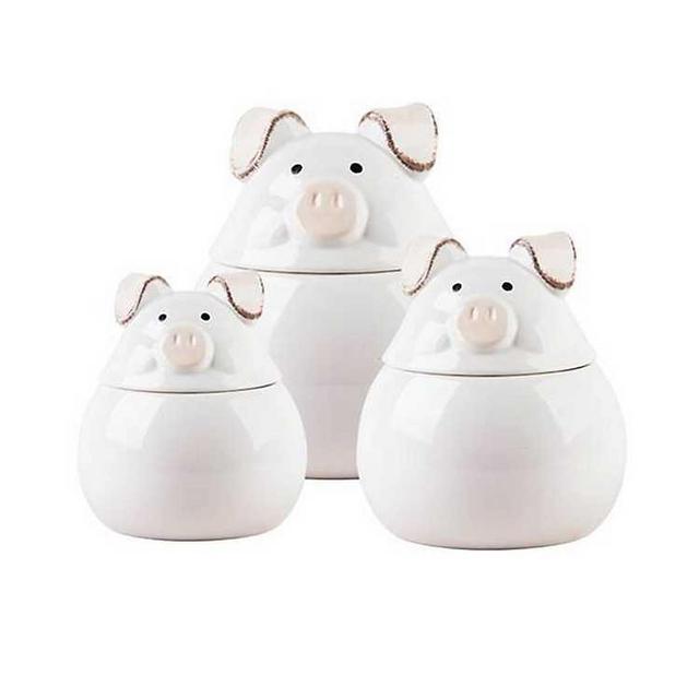 Piggy Canisters, Set of 3