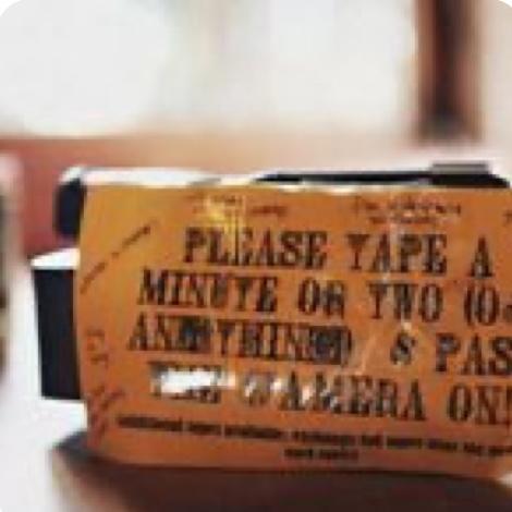 We luckily found one of these in storage, so all we need to do is digitally recreate this sign and tape it and send it to Chelle.