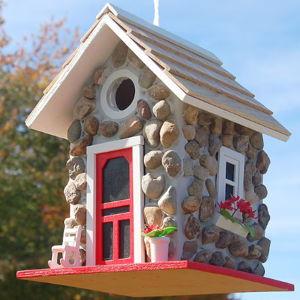 Home Bazaar 10-in H Multi Wood Finches Aviary Bird House