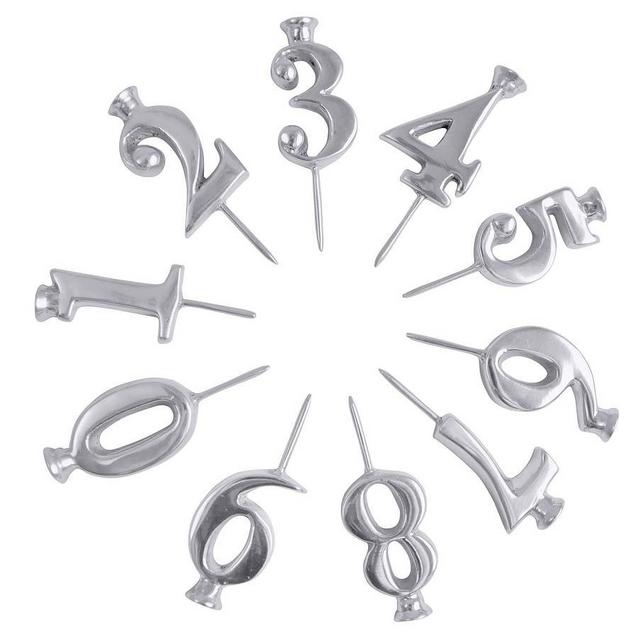 Numbered Birthday Candle Holders, Set of 10