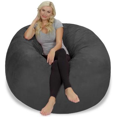 Large Memory Foam Bean Bag 5 ft - Charcoal - Relax Sacks