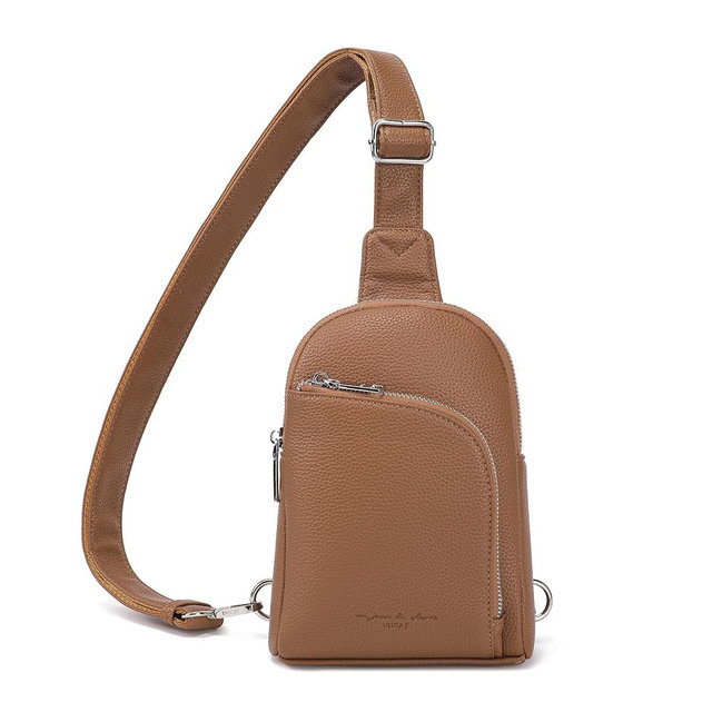 INICAT Travel Sling Bag, Anti Theft Crossbody Bag for Women | RFID Blocking, 8 Card Slots, Back Zippered Pocket, Metal Zippers,Switchable Strap