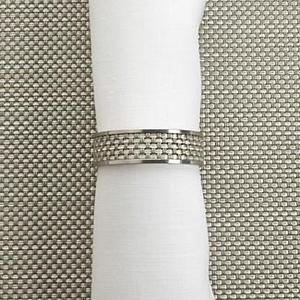 Chilewich Mini Basketweave Napkin Ring, Set of 6