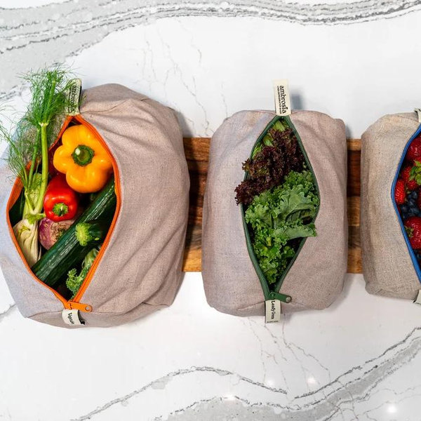 Season and Stir™ Ambrosia Linen Refrigerator Bag Complete Set