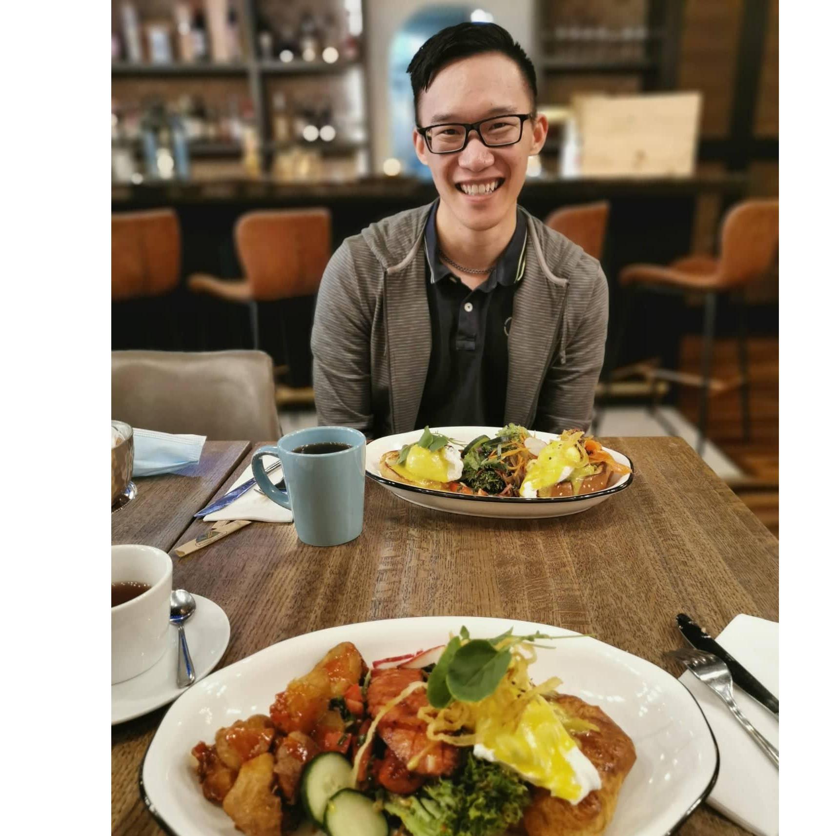 First brunch together at Queen's in Calgary