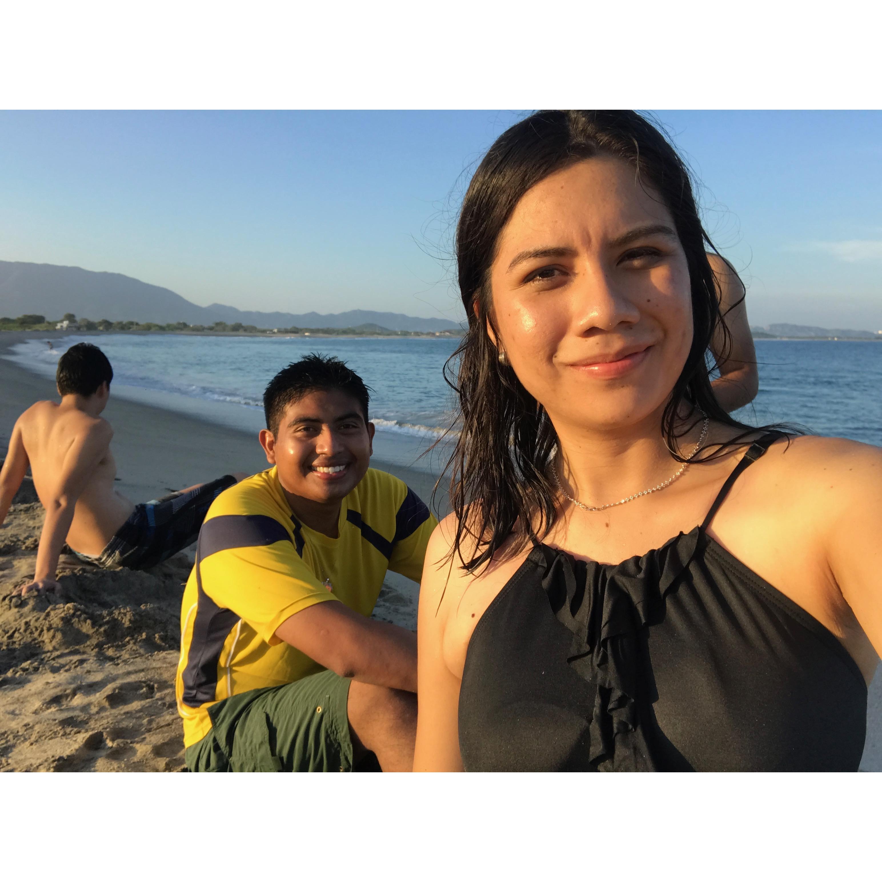 At Playa Azul, Salina Cruz, Oaxaca, Mex.
July 2017, right before we started dating <3