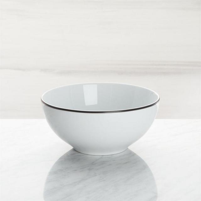 Aspen Black Band Cereal Bowls, Set of 8