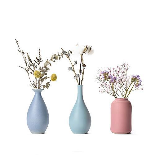 Colorful Ceramic Flower Vase Set of 3, Elegant Decorative Flower Vase for Home Decor Living Room, Home, Office,Table and Wedding,Centerpieces and Events.