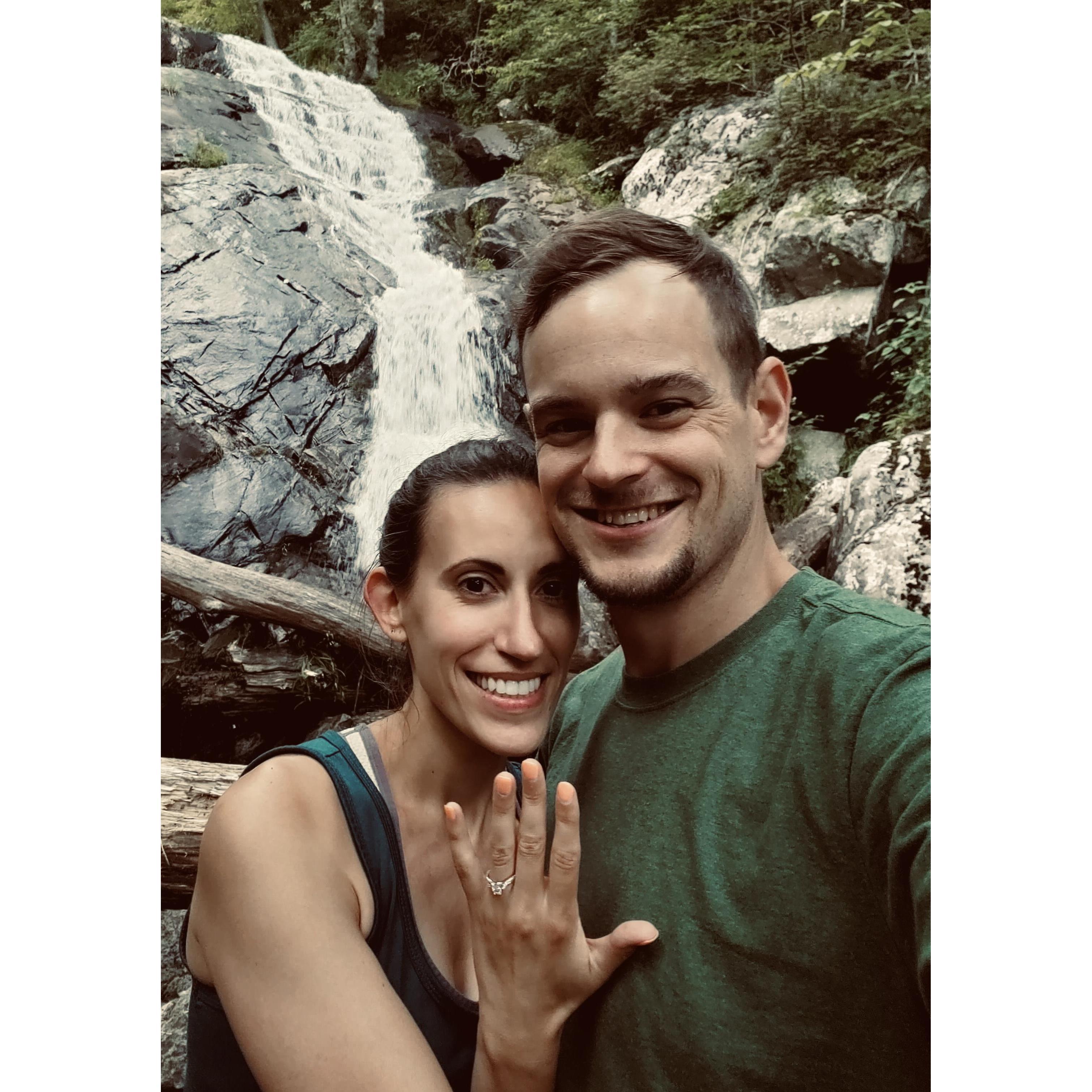 At fallingwater cascade where Joey proposed ❤️💍
