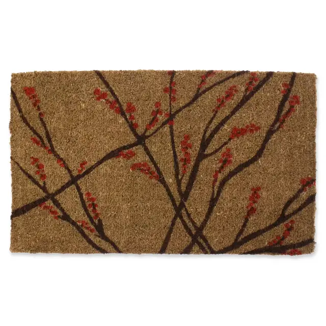 Entryways Winter Berries 18-Inch x 30-Inch Coconut Fiber Multicolor Door Mat