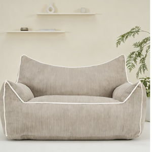 Giant Bean Bag Chair, Oversized Plush Fluffy Lounge Chair with Filling, Comfy Stuffed Sofa with Backrest for Adults and Teens, Cozy for Gaming, Reading and Relaxing in Bedroom or Living Room