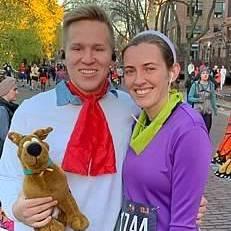 Our first and only half marathon together.