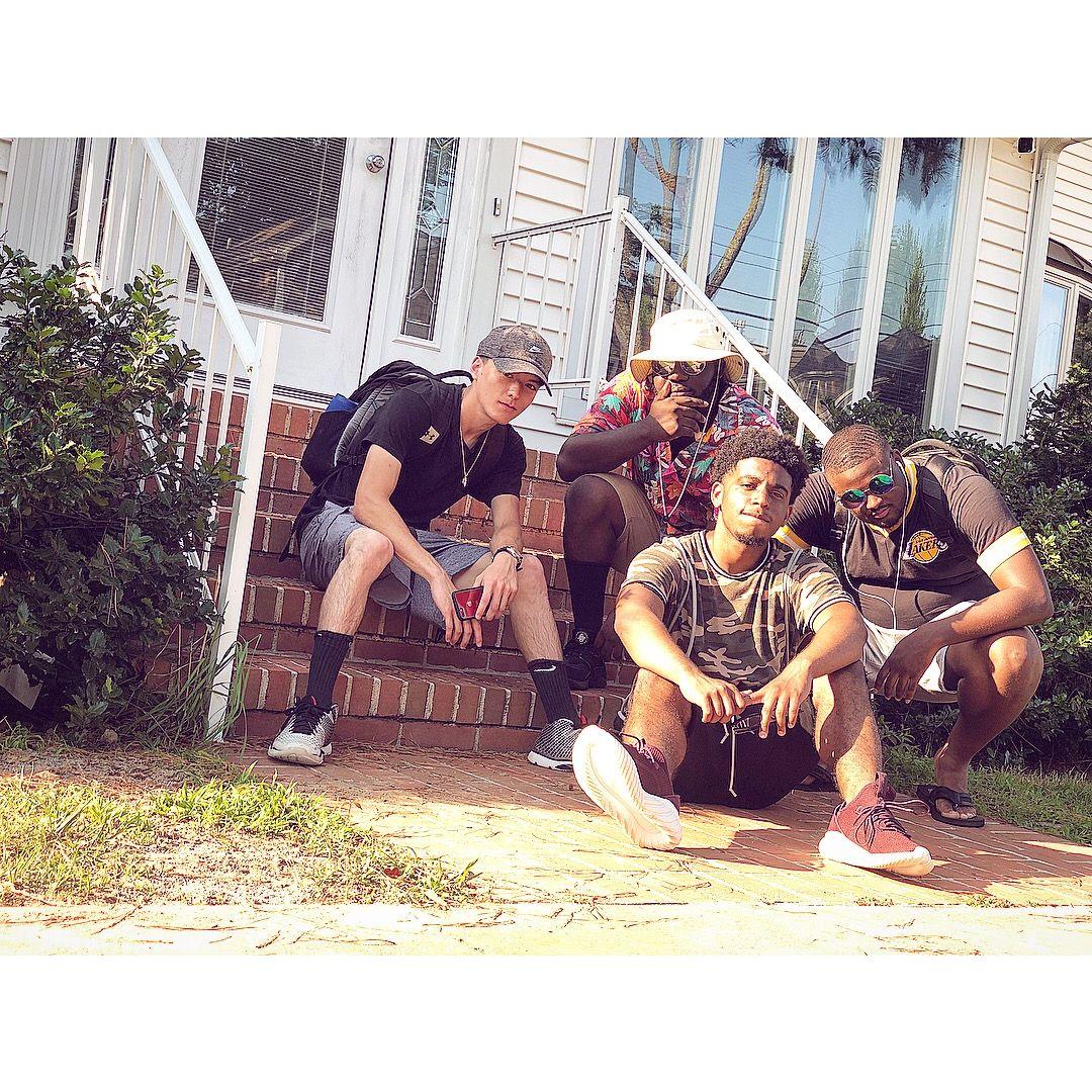 Robert, Will, Mike, and Dom chilling at Rehobeth Beach!
